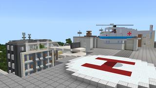 Screenshot of the Minecraft Bedrock Marketplace product Hospital created by Shapescape.