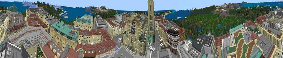 Panorama of the Minecraft Bedrock Marketplace product Immersion: Vienna created by Shapescape.