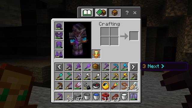 Screenshot of the Minecraft Bedrock Marketplace product Infinite Inventory Add-On created by Shapescape.