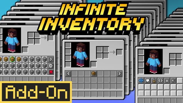 Thumbnail of the Minecraft Bedrock Marketplace product Infinite Inventory Add-On created by Shapescape.