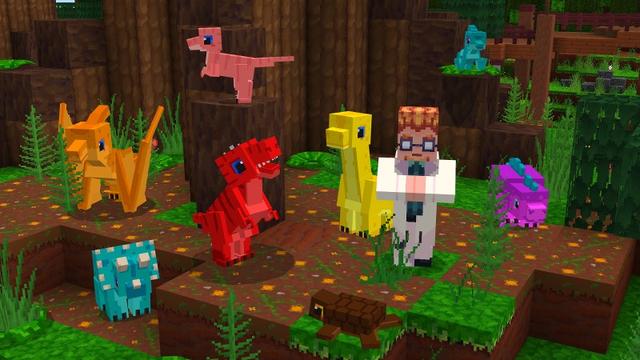 Screenshot of the Minecraft Bedrock Marketplace product Jurassic Pets created by Shapescape.
