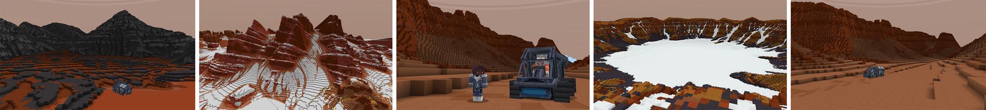 Panorama of the Minecraft Bedrock Marketplace product Mars Protocol created by Shapescape.