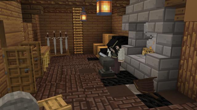 Screenshot of the Minecraft Bedrock Marketplace product Medieval Furniture created by Shapescape.