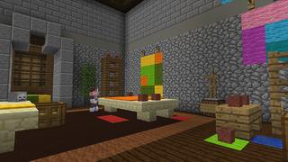 Screenshot of the Minecraft Bedrock Marketplace product Merlin's Magical Motel created by Shapescape.