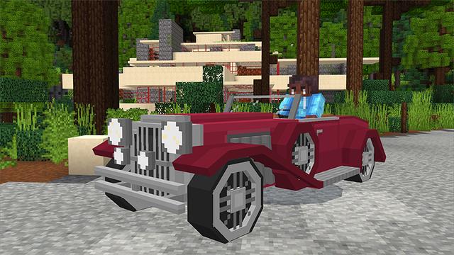 Screenshot of the Minecraft Bedrock Marketplace product Modern Mansion: Fallingwater created by Shapescape.