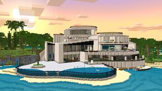 Screenshot of the Minecraft Bedrock Marketplace product Modern Mansion 2 created by Shapescape.