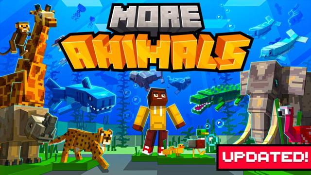 Thumbnail of the Minecraft Bedrock Marketplace product More Animals created by Shapescape.