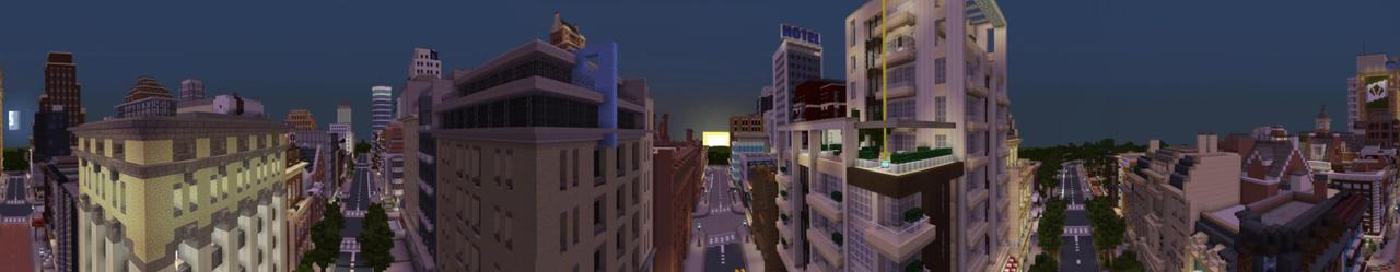 Panorama of the Minecraft Bedrock Marketplace product Nightlife created by Shapescape.