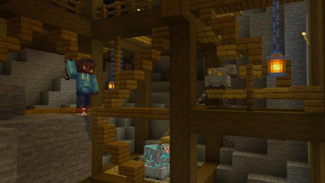 Screenshot of the Minecraft Bedrock Marketplace product Ore Mobs created by Shapescape.