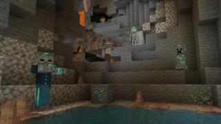 Screenshot of the Minecraft Bedrock Marketplace product Ore Mobs created by Shapescape.