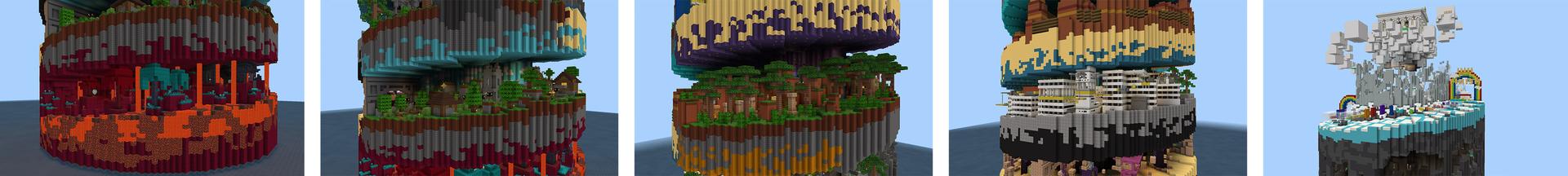 Panorama of the Minecraft Bedrock Marketplace product Parkour created by Shapescape.