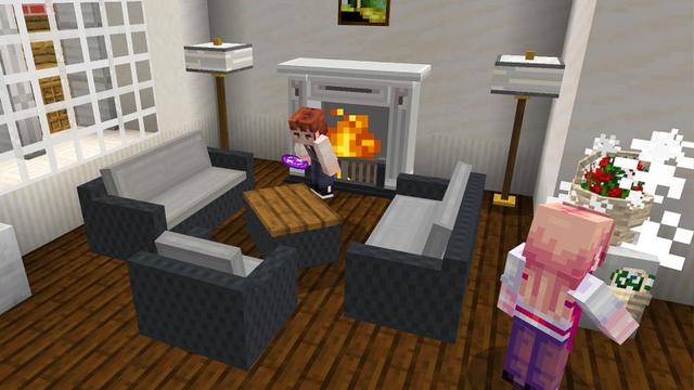 Screenshot of the Minecraft Bedrock Marketplace product Party Furniture created by Shapescape.