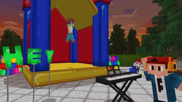 Screenshot of the Minecraft Bedrock Marketplace product Party Furniture created by Shapescape.