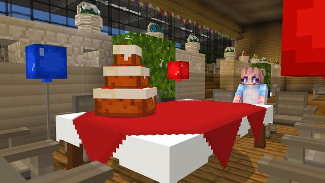 Screenshot of the Minecraft Bedrock Marketplace product Party Furniture created by Shapescape.