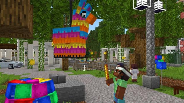 Screenshot of the Minecraft Bedrock Marketplace product Party Furniture created by Shapescape.