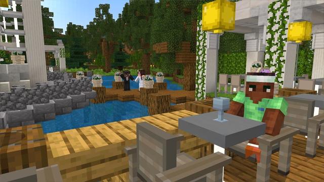 Screenshot of the Minecraft Bedrock Marketplace product Party Furniture created by Shapescape.