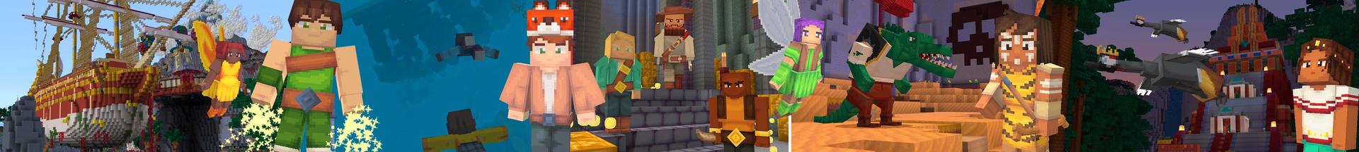 Panorama of the Minecraft Bedrock Marketplace product Peter Pan's Neverland Mash-Up created by Shapescape.
