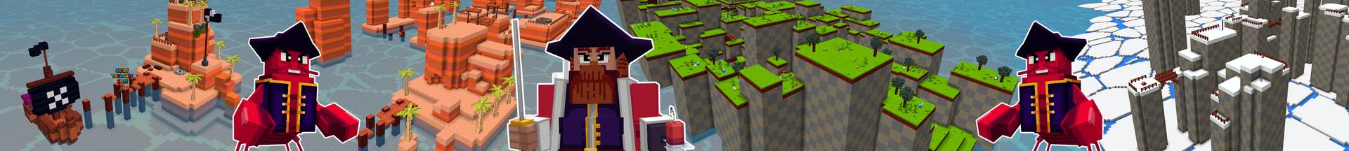 Panorama of the Minecraft Bedrock Marketplace product Pixels Parkour created by Shapescape.