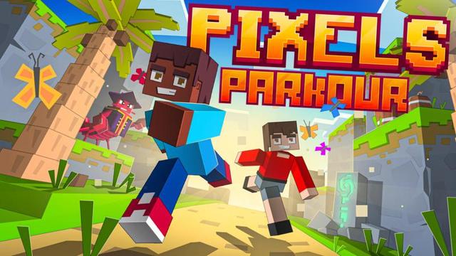 Thumbnail of the Minecraft Bedrock Marketplace product Pixels Parkour created by Shapescape.