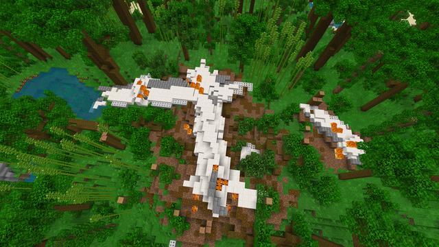 Screenshot of the Minecraft Bedrock Marketplace product Plane Crash created by Shapescape.