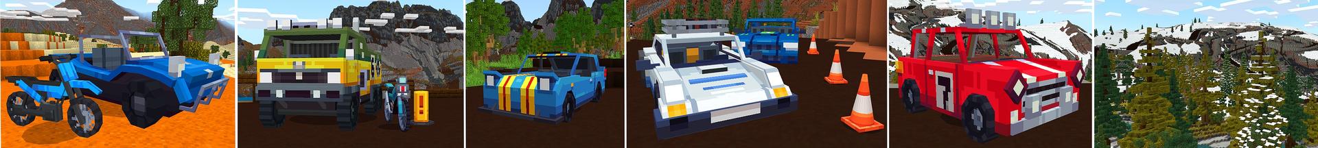 Panorama of the Minecraft Bedrock Marketplace product Rally created by Shapescape.
