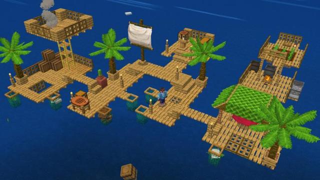 Screenshot of the Minecraft Bedrock Marketplace product Real Raft Survival created by Shapescape.