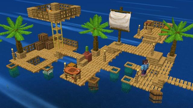 Screenshot of the Minecraft Bedrock Marketplace product Real Raft Survival created by Shapescape.