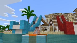 Screenshot of the Minecraft Bedrock Marketplace product Resort created by Shapescape.