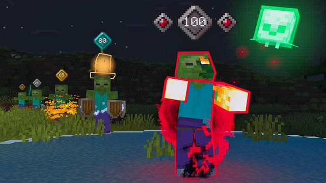 Screenshot of the Minecraft Bedrock Marketplace product RPG Mobs Add-On created by Shapescape.