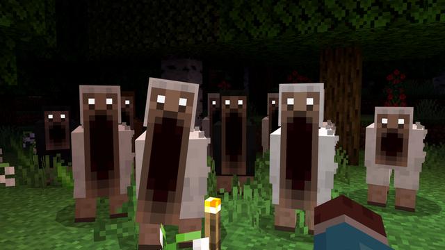 Screenshot of the Minecraft Bedrock Marketplace product Scary Mobs Add-On created by Shapescape.