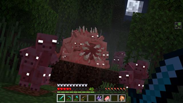 Screenshot of the Minecraft Bedrock Marketplace product Scary Mobs Add-On created by Shapescape.