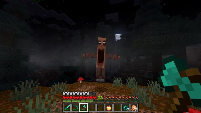 Screenshot of the Minecraft Bedrock Marketplace product Scary Mobs Add-On created by Shapescape.