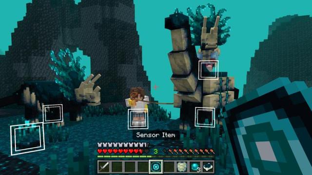 Screenshot of the Minecraft Bedrock Marketplace product Sculk Dinosaurs created by Shapescape.