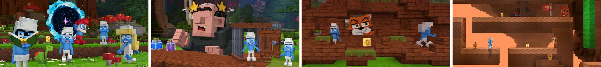 Panorama of the Minecraft Bedrock Marketplace product Smurfs created by Shapescape.