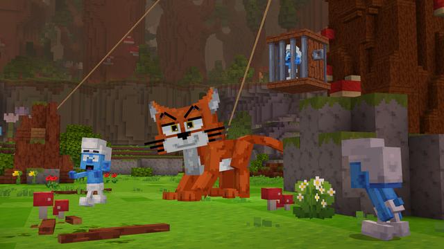 Screenshot of the Minecraft Bedrock Marketplace product Smurfs created by Shapescape.