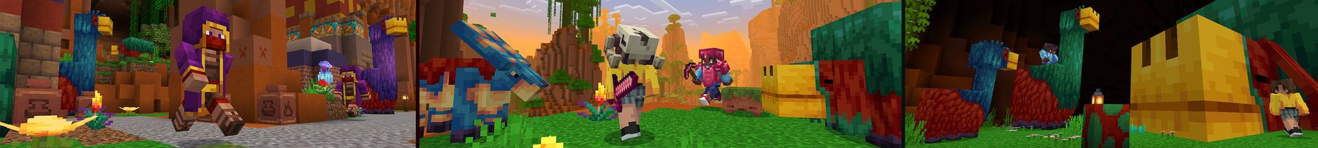 Panorama of the Minecraft Bedrock Marketplace product Sniffer Dimension created by Shapescape.