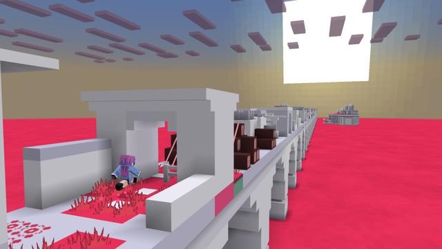 Screenshot of the Minecraft Bedrock Marketplace product Sunset Dash created by Shapescape.