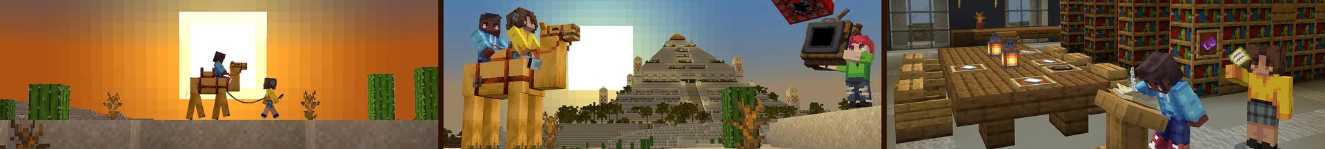 Panorama of the Minecraft Bedrock Marketplace product Super Secret Pyramid created by Shapescape.