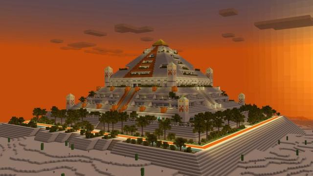 Screenshot of the Minecraft Bedrock Marketplace product Super Secret Pyramid created by Shapescape.