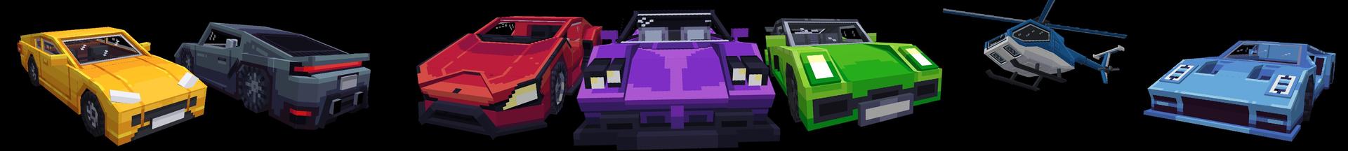 Panorama of the Minecraft Bedrock Marketplace product Supercars created by Shapescape.