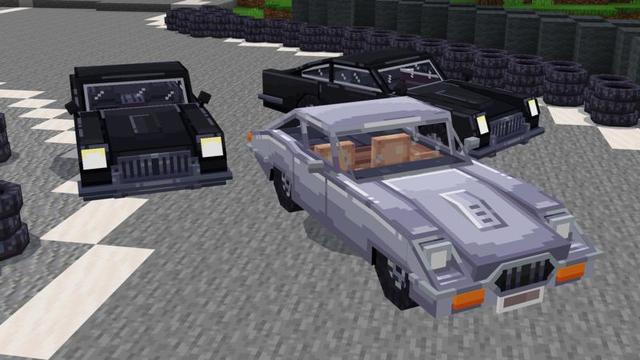 Screenshot of the Minecraft Bedrock Marketplace product Supercars created by Shapescape.