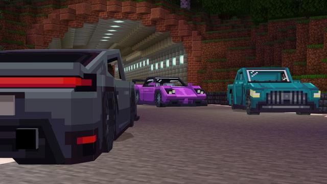 Screenshot of the Minecraft Bedrock Marketplace product Supercars created by Shapescape.