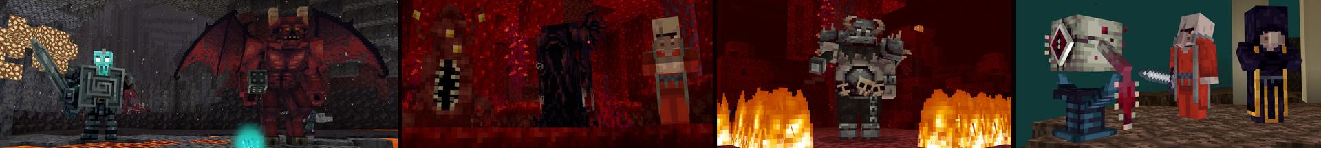 Panorama of the Minecraft Bedrock Marketplace product Survival+ Demons created by Shapescape.
