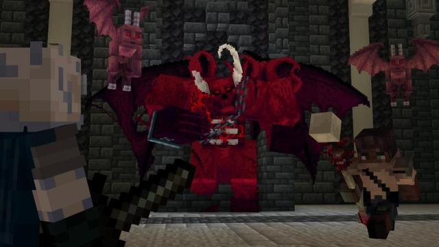 Screenshot of the Minecraft Bedrock Marketplace product Survival+ Demons created by Shapescape.
