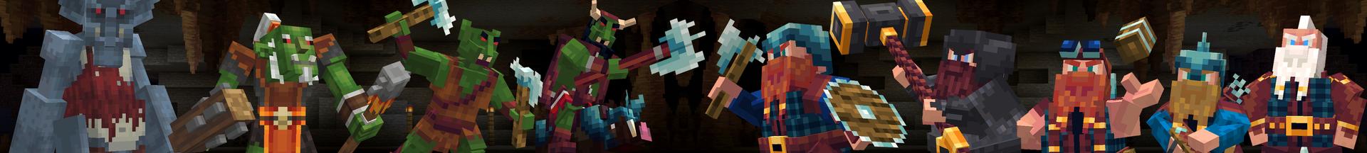 Panorama of the Minecraft Bedrock Marketplace product Survival+ Orcs created by Shapescape.