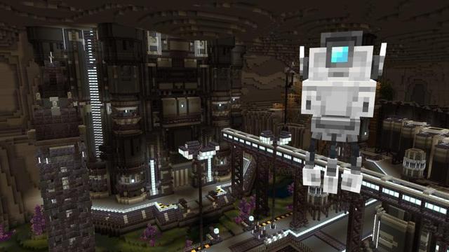 Screenshot of the Minecraft Bedrock Marketplace product Survival+ SCI-FI created by Shapescape.