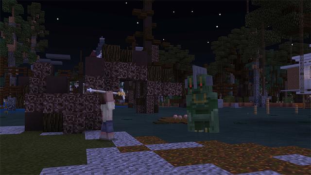 Screenshot of the Minecraft Bedrock Marketplace product Swamp Monster Mansion created by Shapescape.