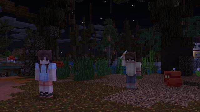 Screenshot of the Minecraft Bedrock Marketplace product Swamp Monster Mansion created by Shapescape.