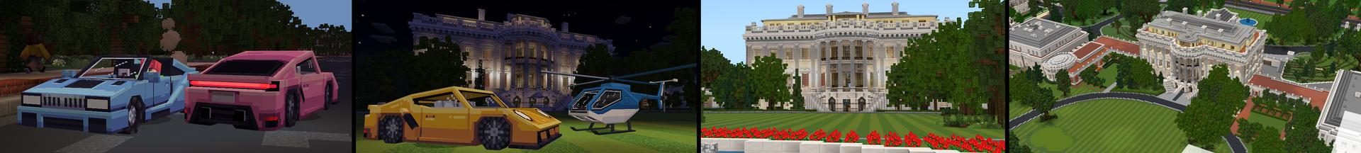 Panorama of the Minecraft Bedrock Marketplace product The White House created by Shapescape.