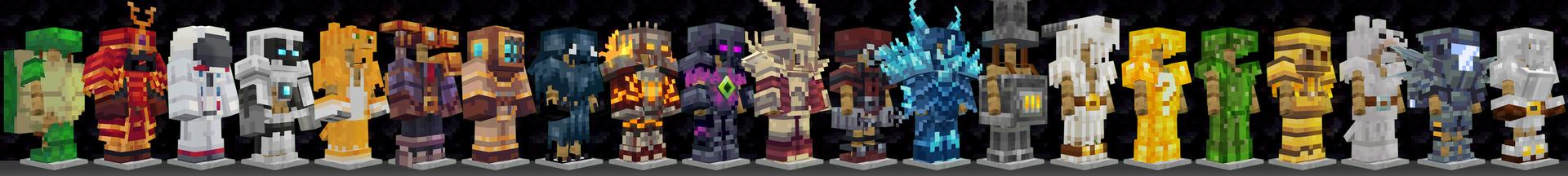 Panorama of the Minecraft Bedrock Marketplace product Ultimate Armor Expansion created by Shapescape.